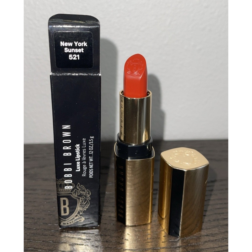 NIB Bobbi Brown Lip Color LUXE Lipstick Full Size .13 oz NEW YORK SUNSET Makeup